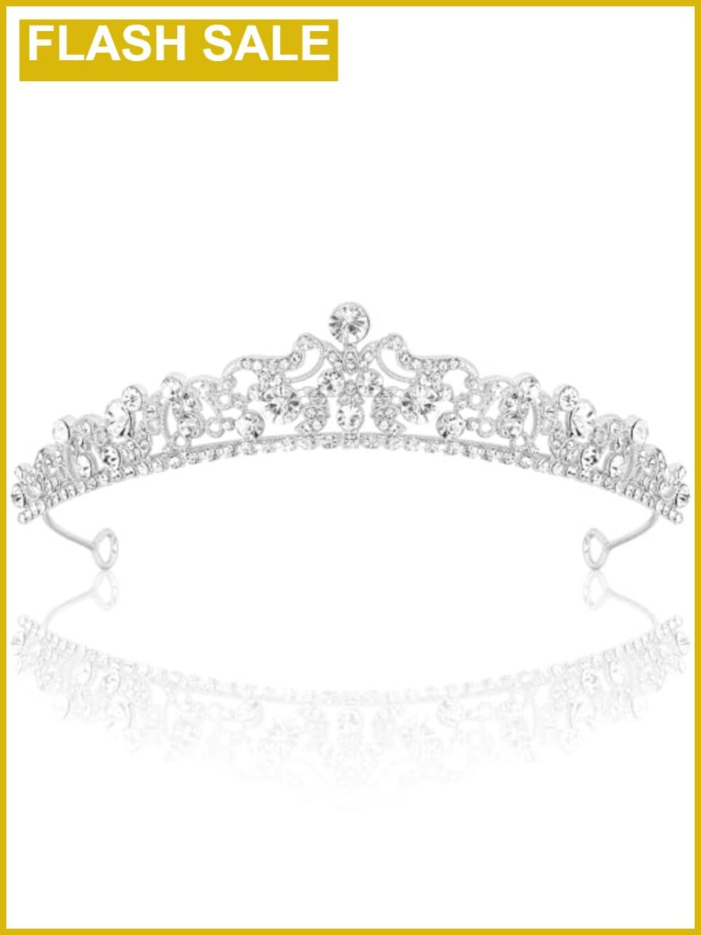 Silver Crystal Tiara for Women Girls Wedding Bride Prom Pageant
